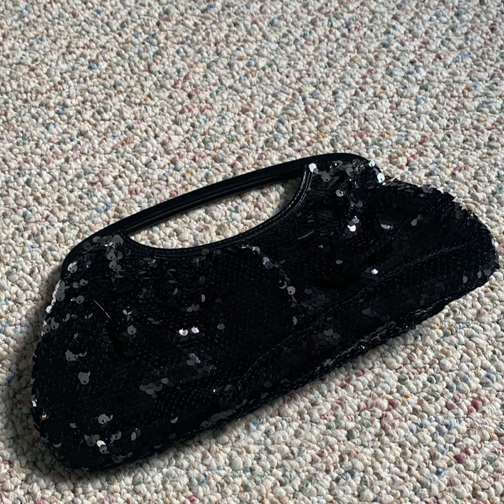 Express black sequined couch